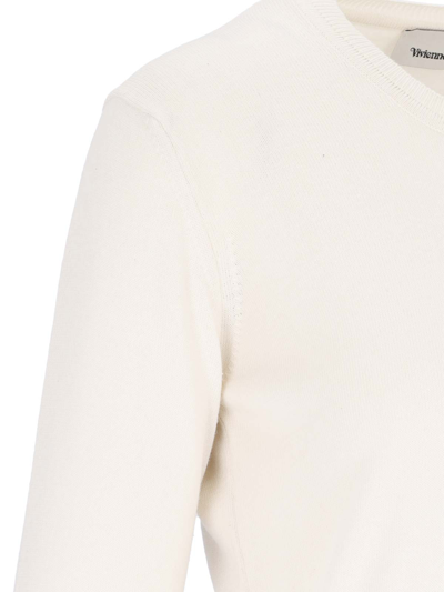 Vivienne Westwood Bea Logo Cotton & Cashmere Sweater In White