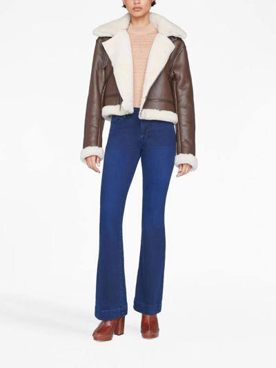 Frame Le High Flared-leg Jeans In Dark Wash