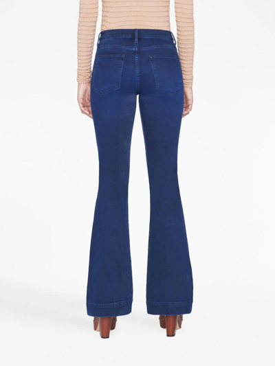Frame Le High Flared-leg Jeans In Dark Wash