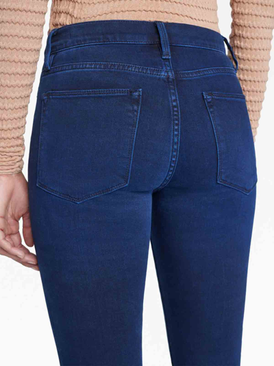 Frame Le High Flared-leg Jeans In Dark Wash