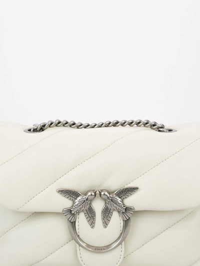 Pinko Mini Love Puff Maxi Quilted Bag In White