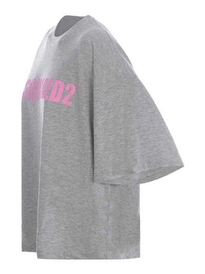 Dsquared2 Logo-print T-shirt In Grey