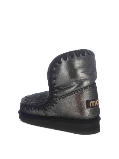 Shop Mou Ankle Boots   Made Of Leather In Grey