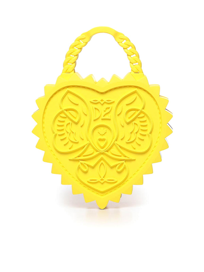 Shop Dsquared2 Heart Bag In Yellow