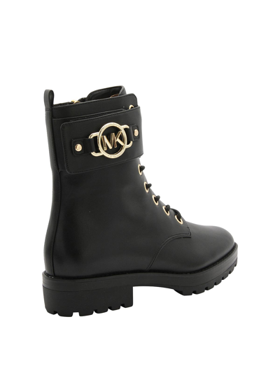 Shop Michael Michael Kors Black Leather Rory Lace Up Boots