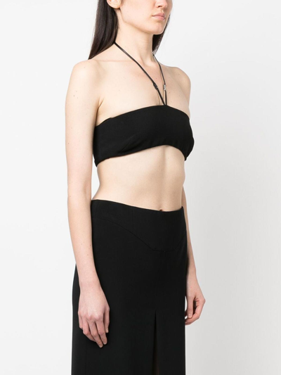 Dsquared2 Halterneck Bralette Top In Black