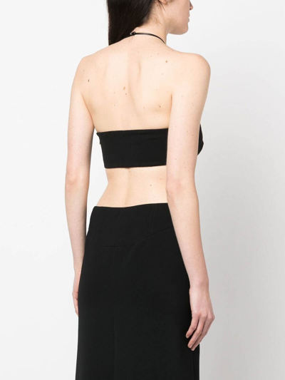 Dsquared2 Halterneck Bralette Top In Black