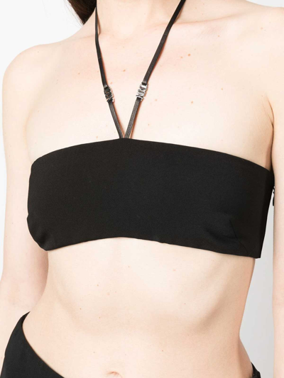 Dsquared2 Halterneck Bralette Top In Black