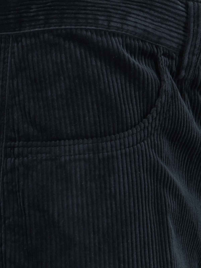 Shop Aspesi Velvet Trousers In Negro