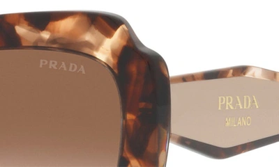 Shop Prada 54mm Gradient Irregular Sunglasses In Havana