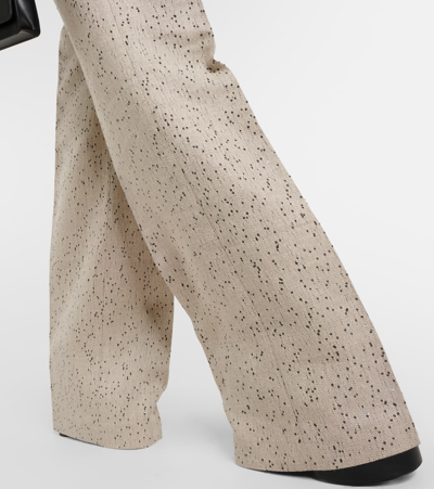 Shop Altuzarra Laski Hemp-blend Wide-leg Pants In Neutrals