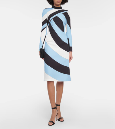 Pucci Iride-print Midi Dress In Multicoloured