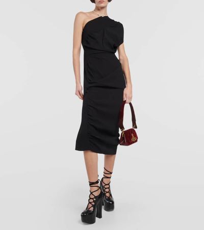 Shop Vivienne Westwood Andalouse Midi Dress In Black