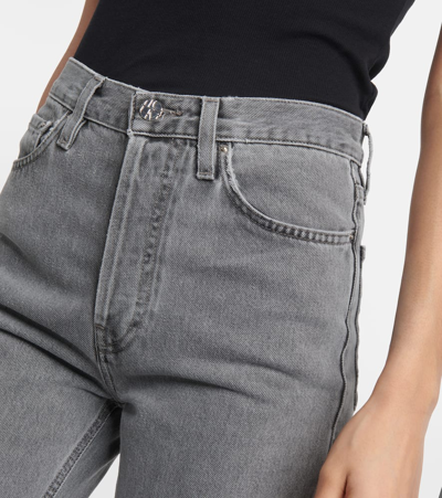 Shop Totême High-rise Straight Jeans In Grey