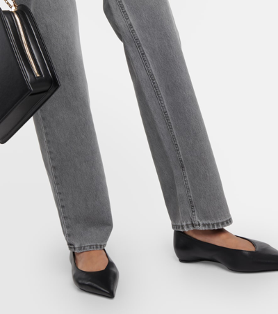 Shop Totême High-rise Straight Jeans In Grey