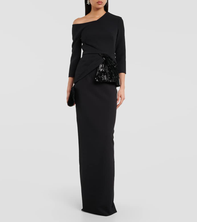 Safiyaa Crepe Sidha Maxi Skirt In Black