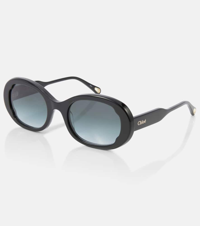 Shop Chloé Lilli Round Sunglasses In Black