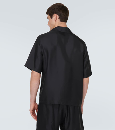 Shop Amiri Printed Silk Shirt In Black