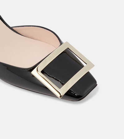 Roger Vivier Slingback-pumps Trompette 70 Aus Lackleder In Schwarz
