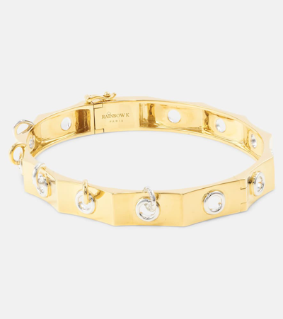Shop Rainbow K Eyet 14kt Yellow And White Gold Bracelet With Diamonds