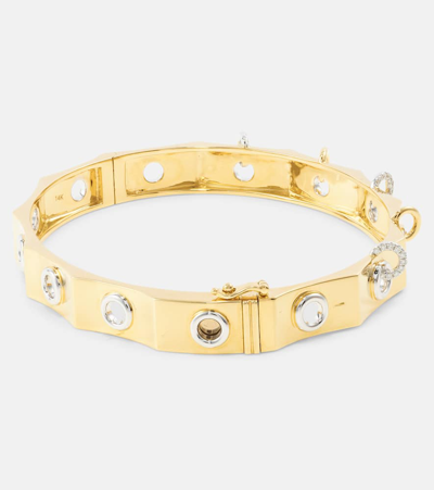 Shop Rainbow K Eyet 14kt Yellow And White Gold Bracelet With Diamonds