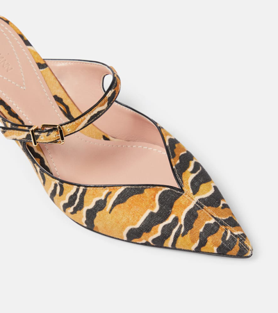 Zimmermann Aura Mules 65mm Tan Tiger 40 In Multicoloured