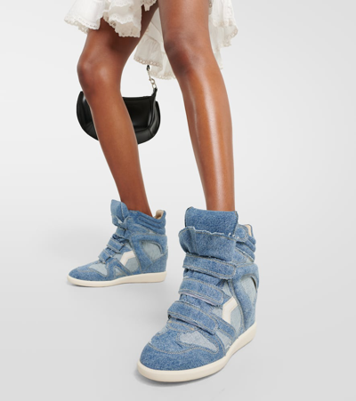 Shop Isabel Marant Bekett High-top Sneakers In Blue