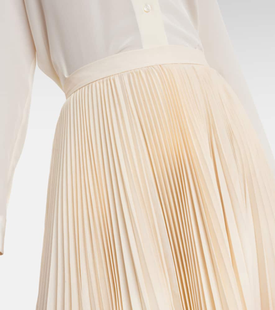 Shop Altuzarra Sif Pleated Ombré Maxi Skirt In Multicoloured