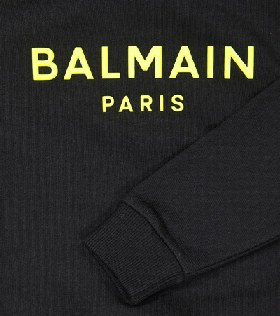 Balmain Cotton Fleece Sweatshirt And Shorts Set In White