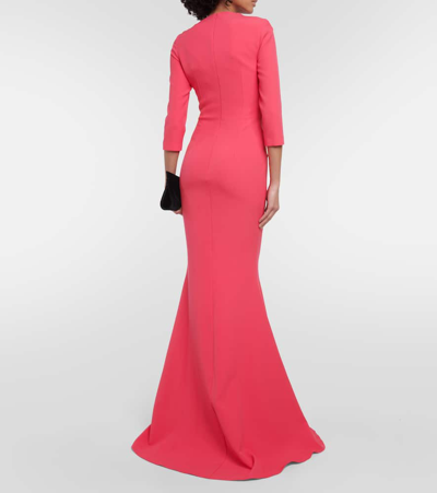 Shop Safiyaa Pollina Crêpe Gown In Pink