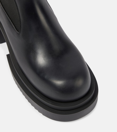 Shop Rick Owens Beatle Leather Ankle Boots In Black