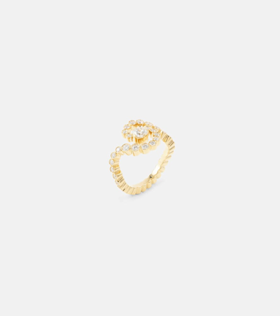 Sophie Bille Brahe Ocean De Ciel 18kt Gold Ring With Diamonds In Gold