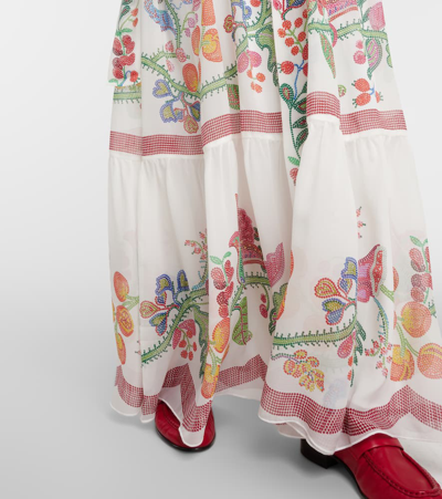 La Doublej Athena Printed Silk Chiffon Maxi Dress In Multicoloured