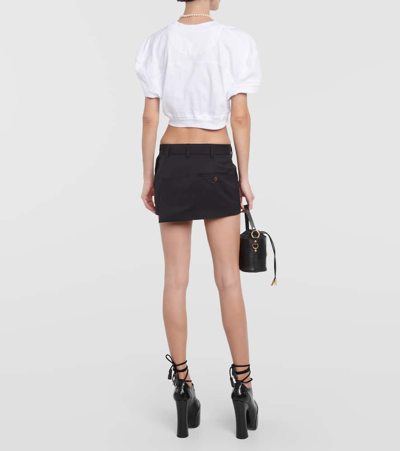 Shop Vivienne Westwood Low-rise Wool Miniskirt In Black