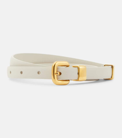 Shop Altuzarra Skinny Leather Belt In White