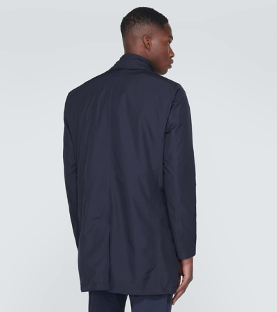 Shop Herno Byron Vest And Coat Set In Blue