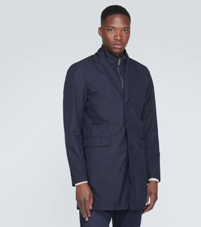 Shop Herno Byron Vest And Coat Set In Blue