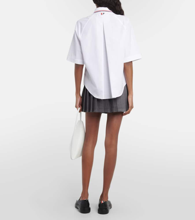 Shop Thom Browne Cotton Poplin Shirt In White