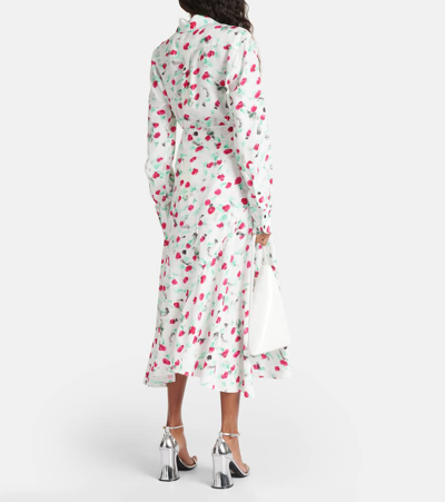 Marni Pleated Floral-print A-line Skirt In Multicoloured