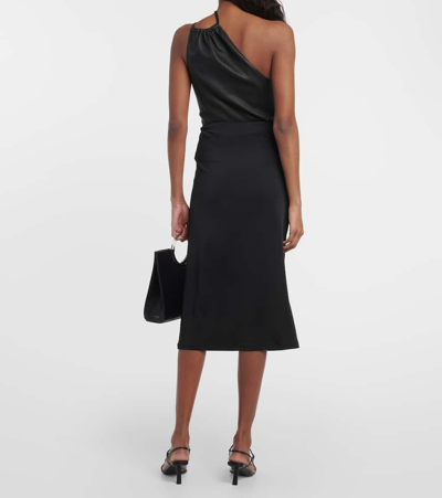 Tove Flor Midi Pencil Skirt In Black