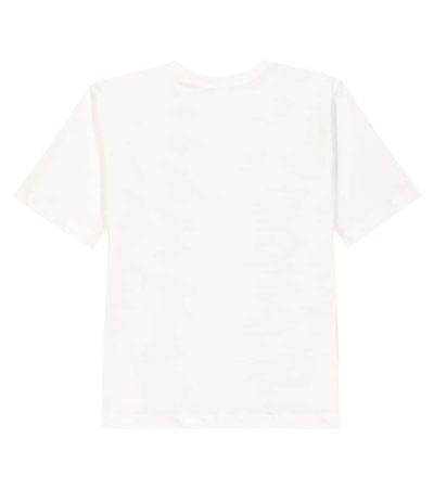 Shop Stella Mccartney Logo Cotton Jersey T-shirt In White