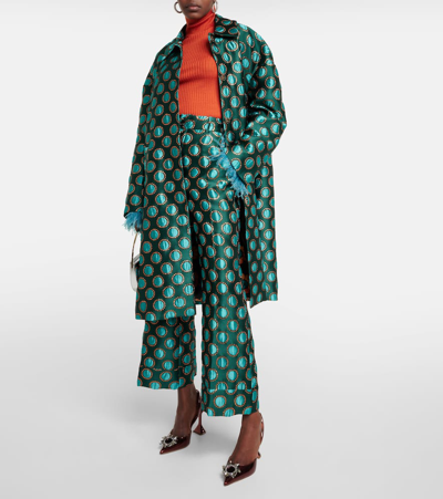 La Doublej High Kick Pullover Mit Federbesatz In Orange
