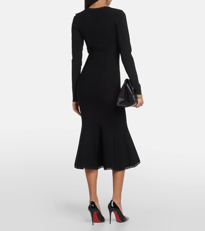 Shop Victoria Beckham Flared Midi Dress In Black