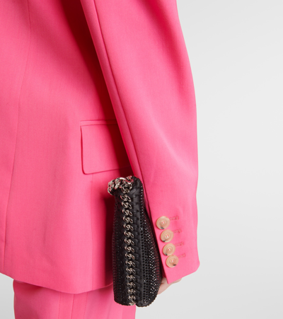 Stella Mccartney Single-breasted Wool Blazer In Pink