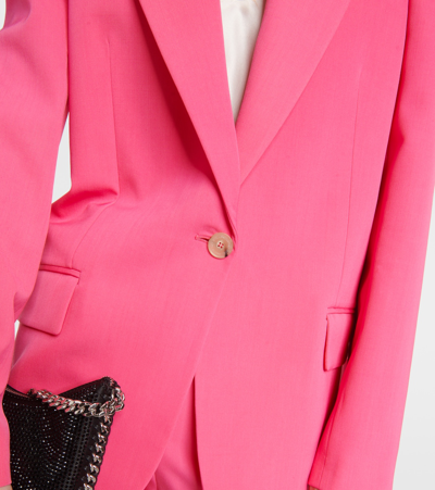Stella Mccartney Single-breasted Wool Blazer In Pink