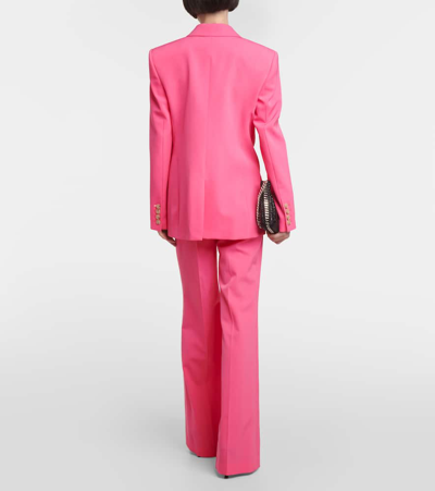 Stella Mccartney Single-breasted Wool Blazer In Pink