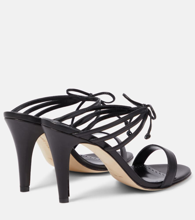 Manolo Blahnik Black Bomasan Mules In Black
