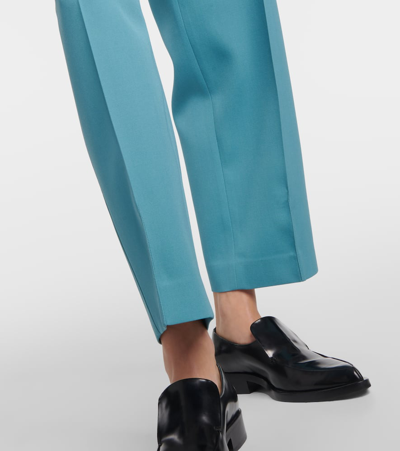 Jil Sander Pleated Wool Wide-leg Pants In Black