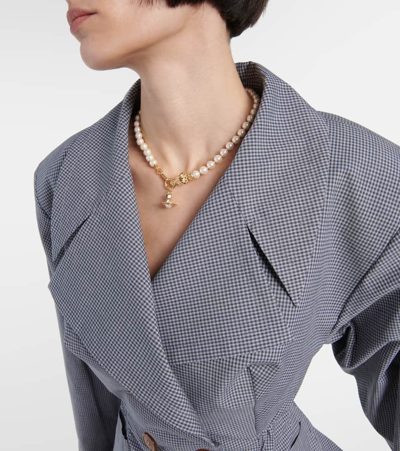 Vivienne Westwood Gingham Cotton Jacket In Blue
