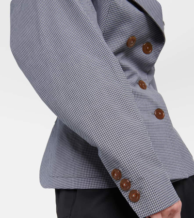 Vivienne Westwood Gingham Cotton Jacket In Blue